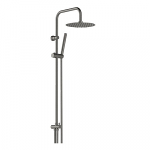 SET DOCCIA LIFE TONDO NICHEL SPAZZOLATO OPACO