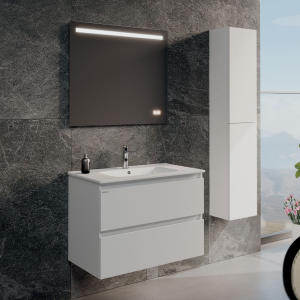 COMPOSIZIONE GIADA 80 BIANCO CON LAVABO INCASSO XS