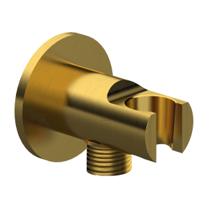 PRESA ACQUA 1/2 TONDA CON SUPPORTO ORO SPAZZOLATO