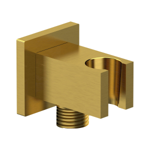 PRESA ACQUA 1/2 QUADRA CON SUPPORTO ORO SPAZZOLATO