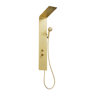 COLONNA DOCCIA FLOW TERMOSTATICA ORO SPAZZOLATO