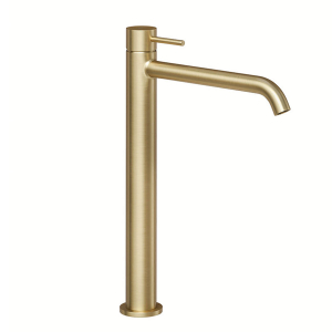 MISCELATORE LAVABO D'ARREDO LIFE Ø34 Acciaio Inox 316L ORO SPAZZOLATO