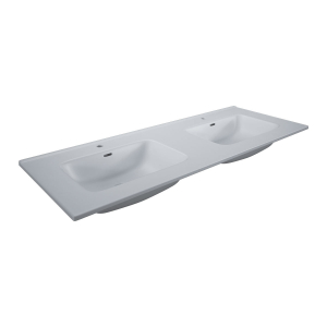 LAVABO XS 120 DOPPIA VASCA BIANCO OPACO
