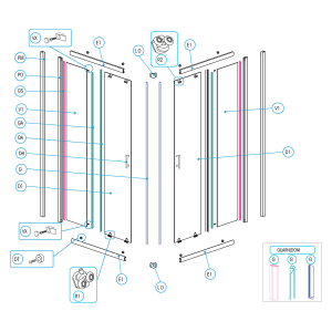 SET 2pz GIUNTI x PROFILI BOX EKO RETTANG