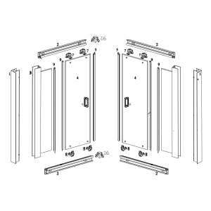 RICAMBI PER BOX DOCCIA A 2 LATI THIN / FLAT 